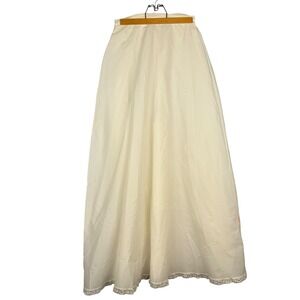 Vintage 60s‎ Merry Modes Bridal 8 Full Slip Petticoat Skirt Lace Hem Tulle Ivory
